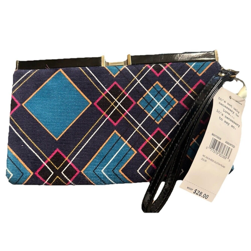 Julia Clutch Plaid Wristlet Nwt